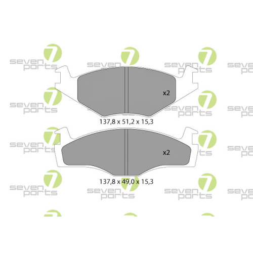 Bremsbelagsatz Scheibenbremse 7 Seven Parts SVP13191 für Audi Seat Skoda Vag VW