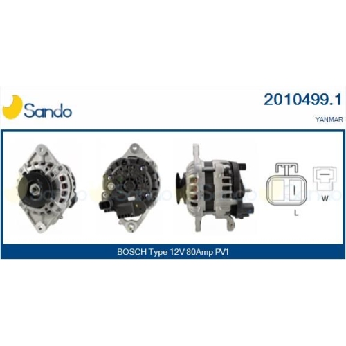 Generator Sando 2010499.1 f&uuml;r Fiat Yanmar