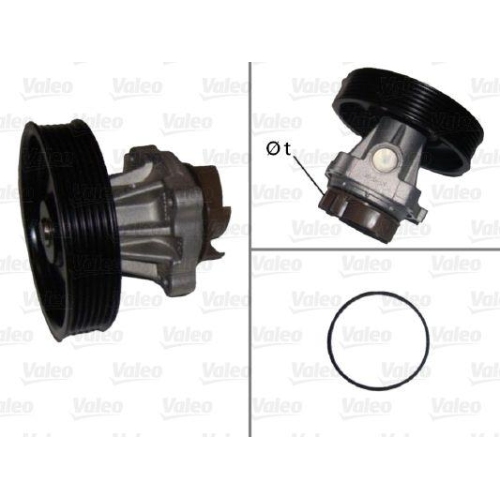 Wasserpumpe Motork&uuml;hlung Valeo 506716 f&uuml;r Citro&euml;n Fiat Lancia Opel Peugeot