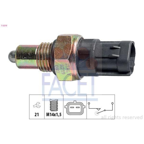 Schalter R&uuml;ckfahrleuchte Facet 7.6219 Made In Italy - Oe Equivalent f&uuml;r Fiat