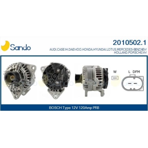 Generator Sando 2010502.1 f&uuml;r Case Ih Sperry New Holland