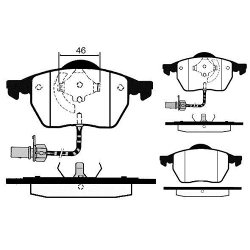 Bremsbelagsatz Scheibenbremse Raicam RA.0429.2 f&uuml;r Ford Seat VW Vorderachse