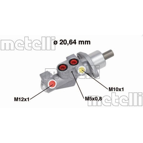 Hauptbremszylinder Metelli 05-0750 f&uuml;r Renault