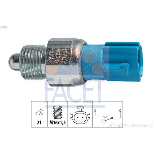 Switch Reverse Light Facet 7.6231 Made In Italy - Oe Equivalent for Ford Mazda