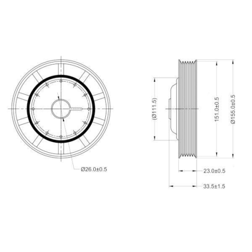Riemenscheibe Kurbelwelle Goom CP-0008 f&uuml;r Nissan Renault Dacia