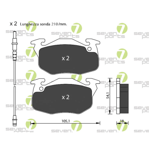 Bremsbelagsatz Scheibenbremse 7 Seven Parts SVP17922 für Citroën Nissan Opel