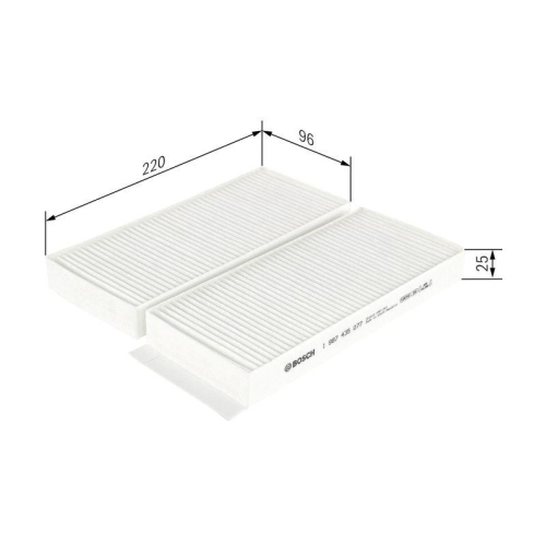 Filter Innenraumluft Bosch 1987435077 f&uuml;r Ssangyong