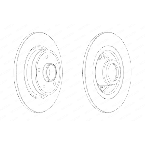 2 Bremsscheibe FERODO DDF1364 PREMIER f&uuml;r RENAULT, Hinterachse