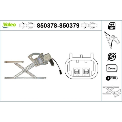 Fensterheber Valeo 850378 f&uuml;r Rover Vorne Links