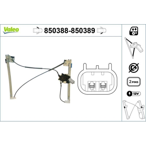 Fensterheber Valeo 850388 für Seat Vorne Links