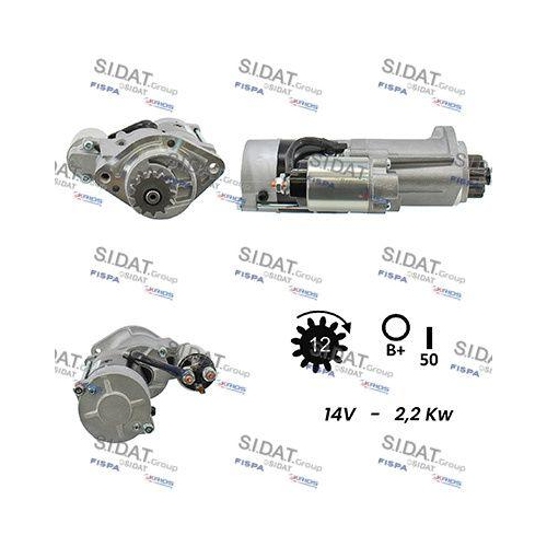 Starter Sidat S12MH0162A2 f&uuml;r Mitsubishi Nissan