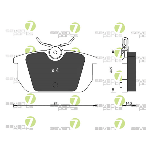 Bremsbelagsatz Scheibenbremse 7 Seven Parts SVP13530 für Alfa Romeo Fiat Lancia