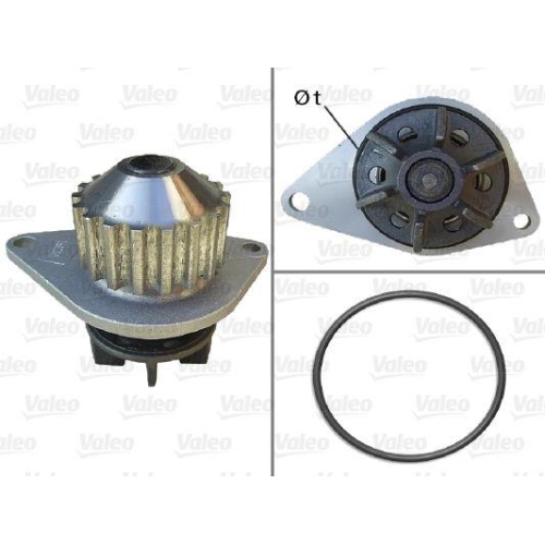 Wasserpumpe Motork&uuml;hlung Valeo 506704 f&uuml;r Citro&euml;n Fiat Peugeot Talbot