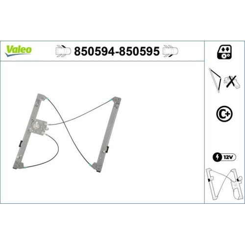 Fensterheber Valeo 850594 für Renault Vorne Links