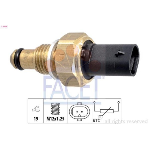 Sensor Fuel Temperature Facet 7.3338 Made In Italy - Oe Equivalent for Hyundai