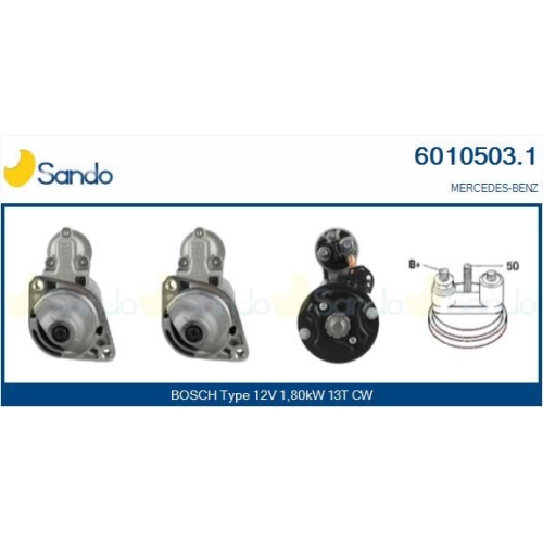 Starter Sando 6010503.1 f&uuml;r Mercedes Benz Mercedes Benz Mercedes Benz