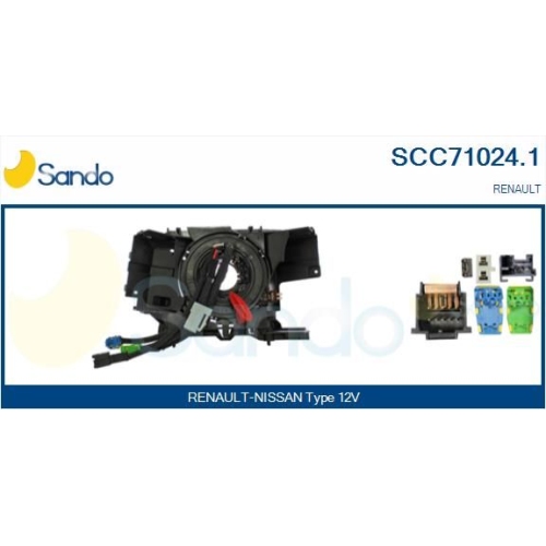 Wickelfeder Airbag Sando SCC71024.1 für Renault Für Fahrzeuge Mit Obd