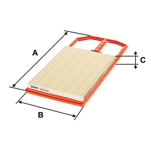 Luftfilter Valeo 585095 f&uuml;r Seat Skoda VW