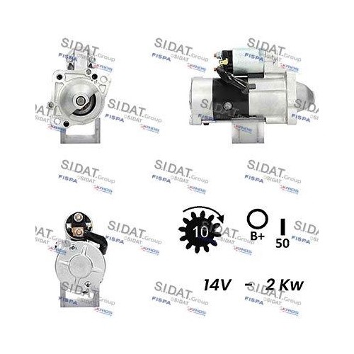 Starter Sidat S12MH0165A2 f&uuml;r Mitsubishi Suzuki