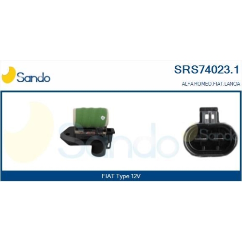 Vorwiderstand Elektromotor K&uuml;hlerl&uuml;fter Sando SRS74023.1 f&uuml;r Fiat