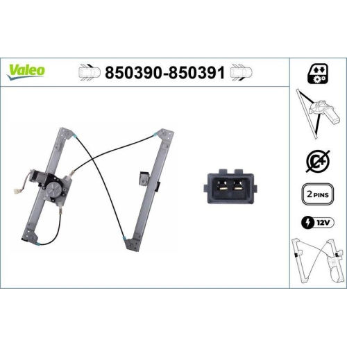 Fensterheber Valeo 850390 für Audi Seat Skoda VW Vorne Links