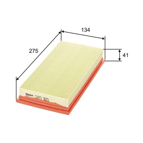 Luftfilter Valeo 585165 f&uuml;r Audi Chrysler Ford Nissan Renault Vauxhall VW AC