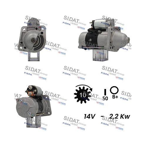 Starter Sidat S12MH0199A2 f&uuml;r Alfa Romeo Chrysler Fiat Lancia Mitsubishi Jeep