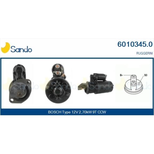 Starter Sando 6010345.0 für Fiat Lombardini Ruggerini