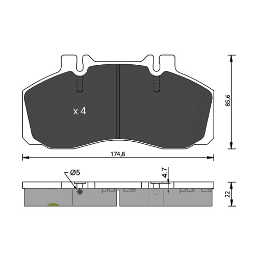 Brake Pad Set Disc Brake 7 Seven Parts SVP13650 for Iveco Mercedes Benz