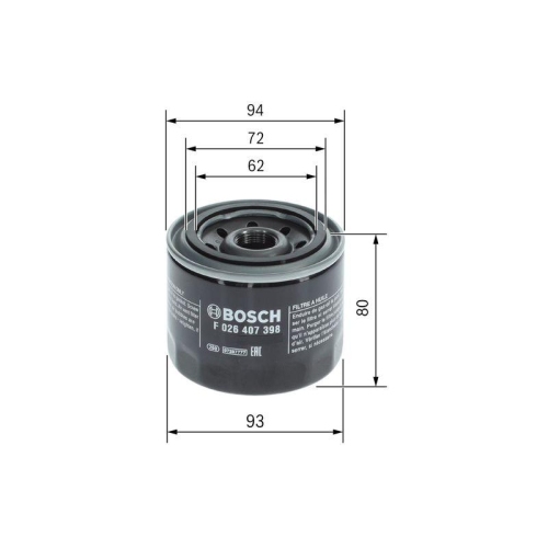 &Ouml;lfilter Bosch F026407398 f&uuml;r Fiat Ford Iveco