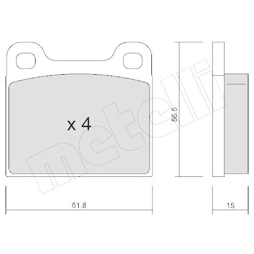 Bremsbelagsatz Scheibenbremse Metelli 22-0003-0 f&uuml;r Alfa Romeo Audi Bmw Opel VW