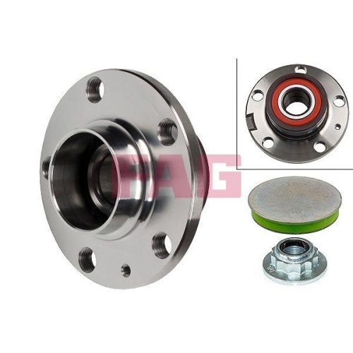 Wheel Bearing Kit Schaeffler Fag 713 6104 90 for Audi Seat Skoda VW Rear Axle