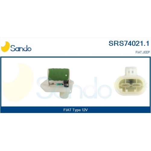 Vorwiderstand Elektromotor Kühlerlüfter Sando SRS74021.1 für Fiat