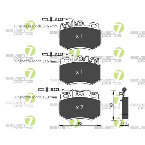 Bremsbelagsatz Scheibenbremse 7 Seven Parts SVP17741 f&uuml;r Citro&euml;n Opel Peugeot