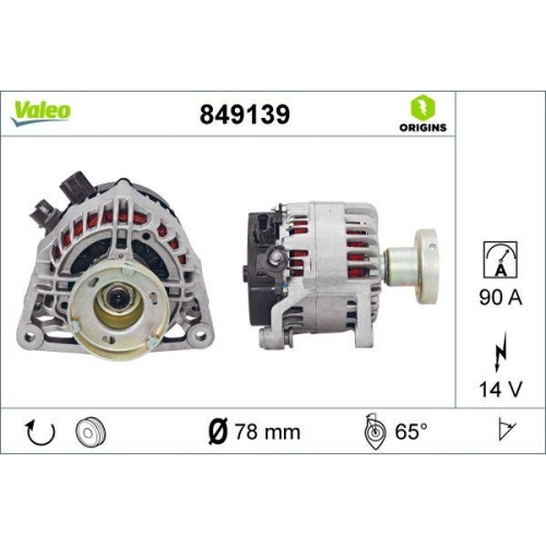 Generator Valeo 849139 Valeo Origins New Oe Technologie f&uuml;r Ford