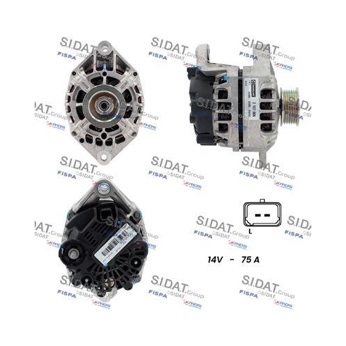 Generator Sidat A12VA0085 f&uuml;r Renault