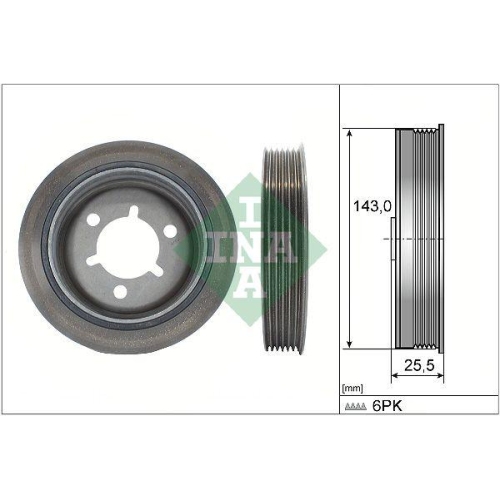 Riemenscheibe Kurbelwelle Schaeffler Ina 544 0145 10 für Citroën Fiat Peugeot