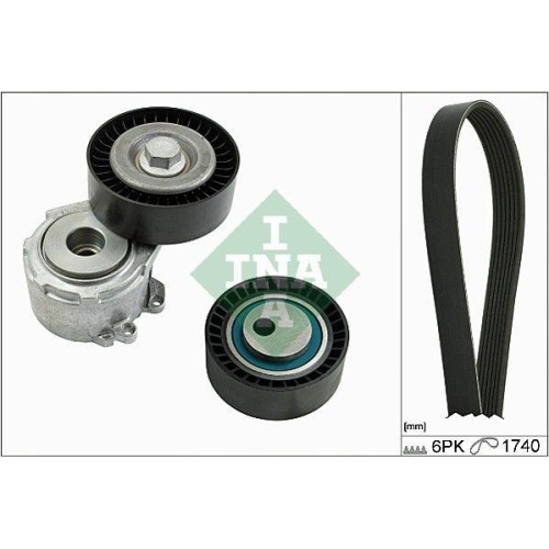 Keilrippenriemensatz Schaeffler Ina 529 0017 10 f&uuml;r Citro&euml;n Fiat Lancia Peugeot