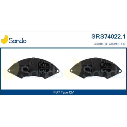 Widerstand Innenraumgebl&auml;se Sando SRS74022.1 f&uuml;r Fiat Opel Citro&euml;n/peugeot
