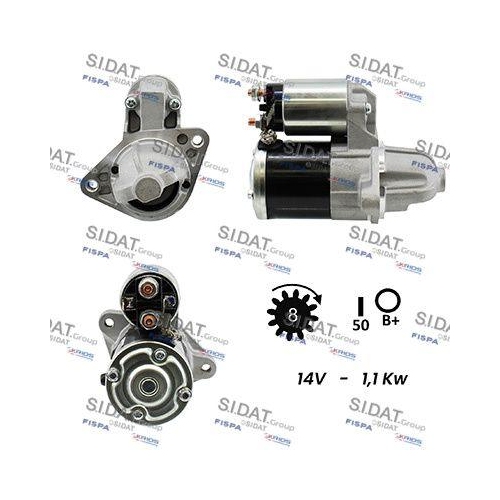 Starter Sidat S12MH0541A2 f&uuml;r Mitsubishi Opel Suzuki
