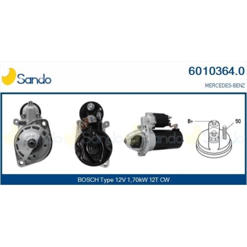 Starter Sando 6010364.0 f&uuml;r Mercedes Benz Mercedes Benz Mercedes Benz