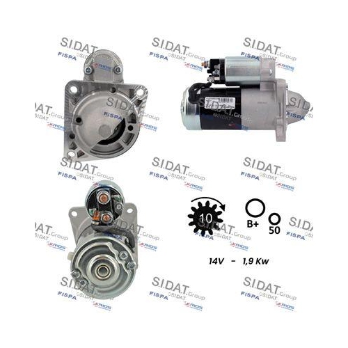 Starter Sidat S12MH0822A2 f&uuml;r Mitsubishi Opel General Motors