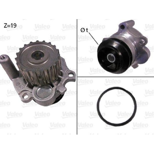 Water Pump Engine Cooling Valeo 506533 for Audi Seat Skoda VW