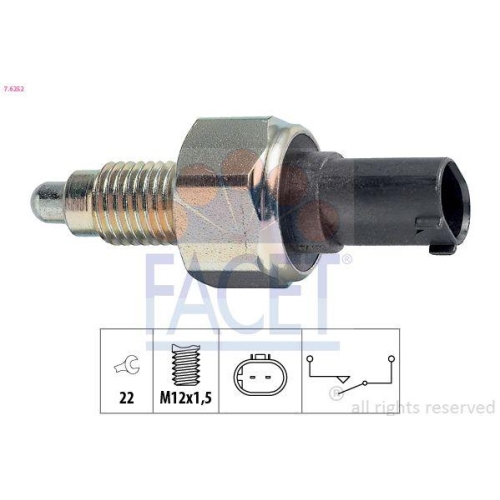 Schalter R&uuml;ckfahrleuchte Facet 7.6252 Made In Italy - Oe Equivalent f&uuml;r