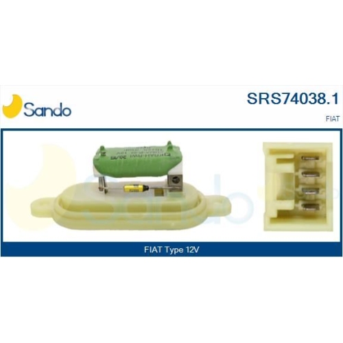 Widerstand Innenraumgebl&auml;se Sando SRS74038.1 f&uuml;r Fiat