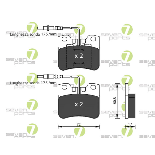 Bremsbelagsatz Scheibenbremse 7 Seven Parts SVP17861 für Citroën Opel Peugeot