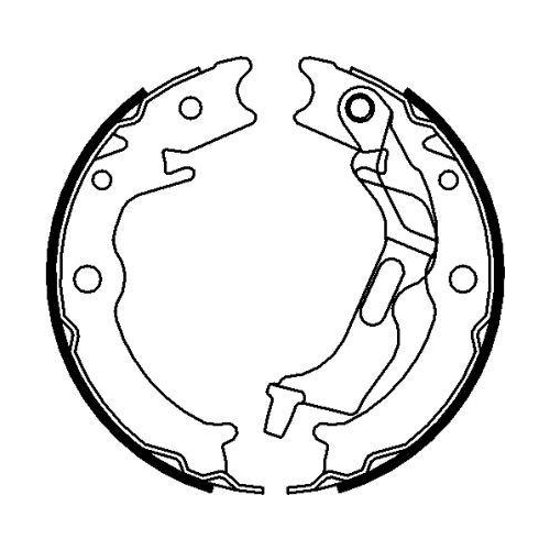 Bremsbackensatz Feststellbremse Hella 8DA 355 051-011 für Chevrolet Amc