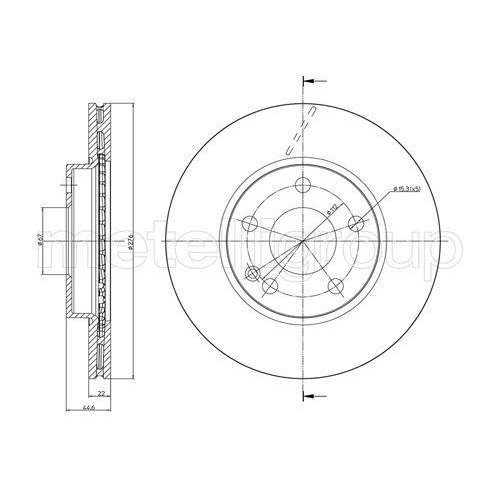 Bremsscheibe Metelli 23-0831C f&uuml;r Mercedes Benz Mercedes Benz Mercedes Benz