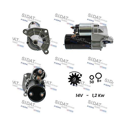 Starter Sidat S12VA0002A2 f&uuml;r Citro&euml;n Peugeot Proton Citro&euml;n/peugeot