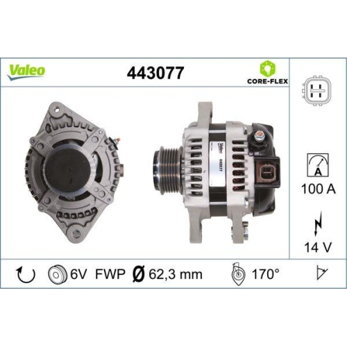 Generator Valeo 443077 Valeo Core-flex f&uuml;r Toyota